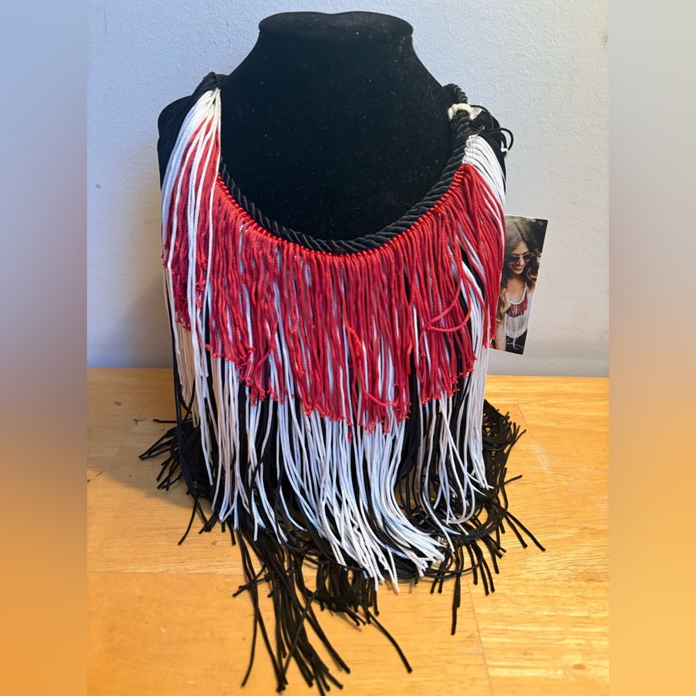 NWT Vintage Grace & Lace fringe necklace